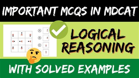 Important Logical Reasoning MCQs Question MDCAT 2021 With Examples