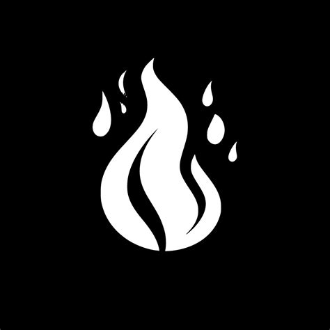Fire Black And White Isolated Icon Illustration 44840086 Vector Art