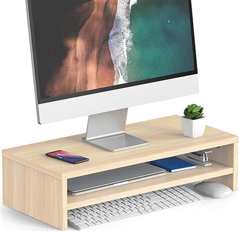 FITUEYES Réhausseur d Écran en Bois Support d Ordinateur PC TV Moniteur