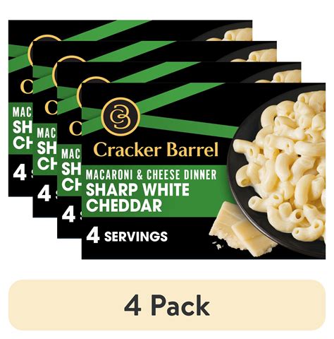 4 Pack Cracker Barrel Sharp White Cheddar Mac N Cheese Macaroni And