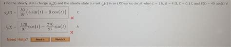 Solved Find The Steady State Charge Qp T And The Chegg