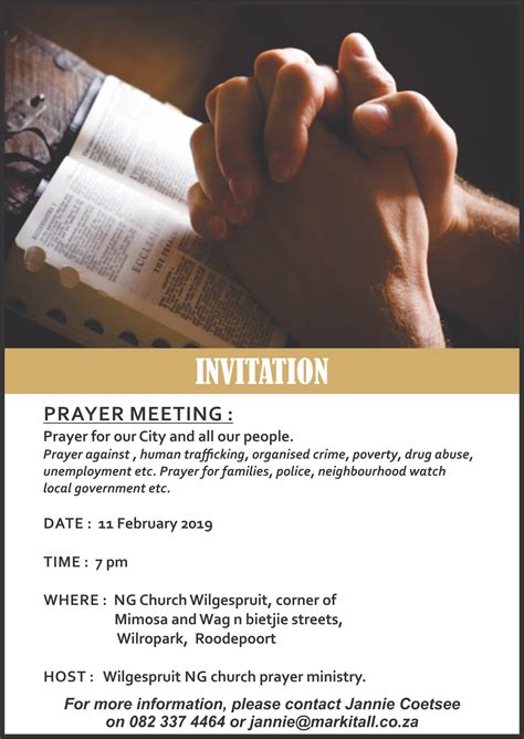 Upcoming Events | Prayer Meeting – GP | National Freedom Network