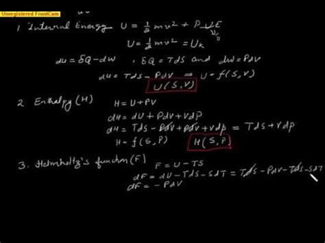 Thermodynamic Potentials And Maxwell S Relations YouTube