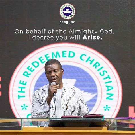 Rccg Holy Ghost Service On Twitter You Will Arise In The Mighty Name