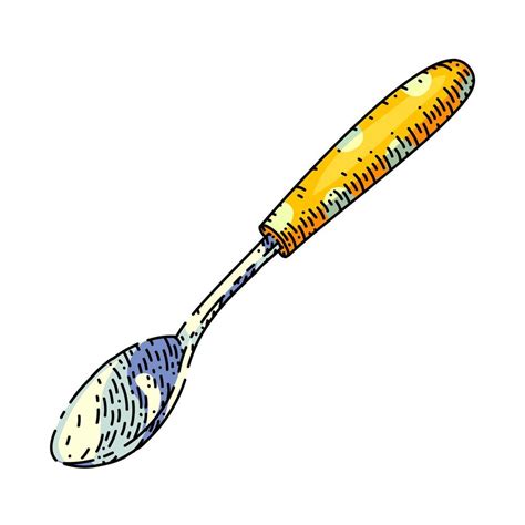 spoon silver sketch hand drawn vector 17417637 Vector Art at Vecteezy