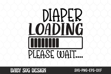 Baby SVG Diaper Loading Please Wait SVG Graphic By CraftArt Creative