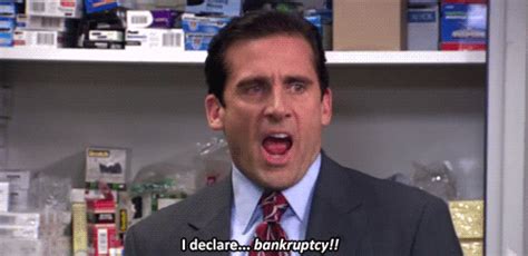 i declare bankruptcy michael scott gif | WiffleGif