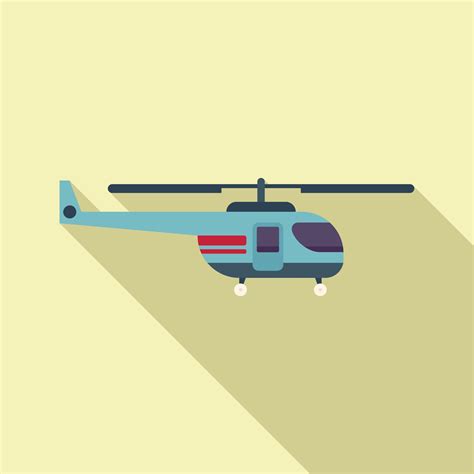 Rescue Helicopter Transport Icon Flat Vector Air Guard Vector