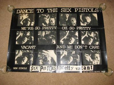 Popsike SEX PISTOLS Pretty Vacant POSTER 1977 Original PUNK