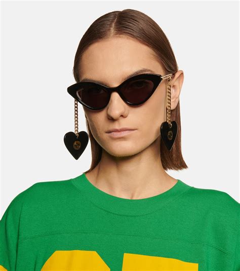 Cat Eye Sunglasses In Black Gucci Mytheresa