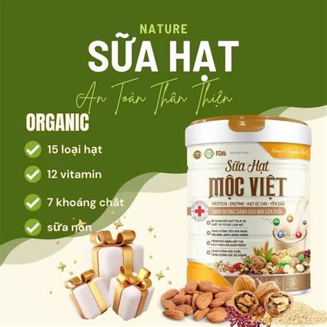Sẵn (Hộp 900g) Sữa Hạt MỘC VIỆT - Bổ Sung Dinh Dưỡng Từ 15 Loại Hạt, Hỗ ...