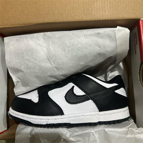 Nike Panda Dunk Low Size 10C Toddler Brand New... - Depop