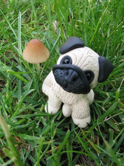 Pug Polymer Clay Puppy Etsy Polymer Clay Sculptures Polymer Clay