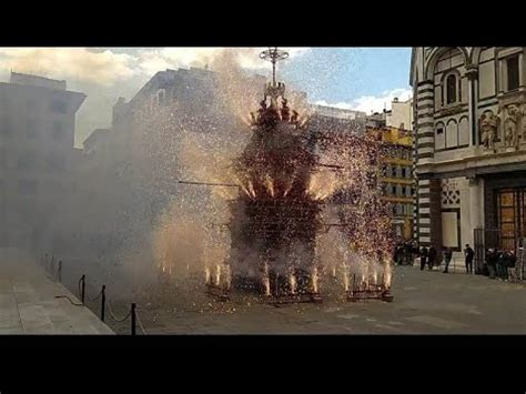 Lo Scoppio Del Carro A Firenze Per La Pasqua Youtube