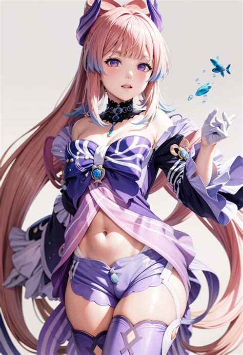 Ai Art Lora Model Sangonomiya Kokomi Genshin Impact 珊瑚宫心海 原神 Pixai