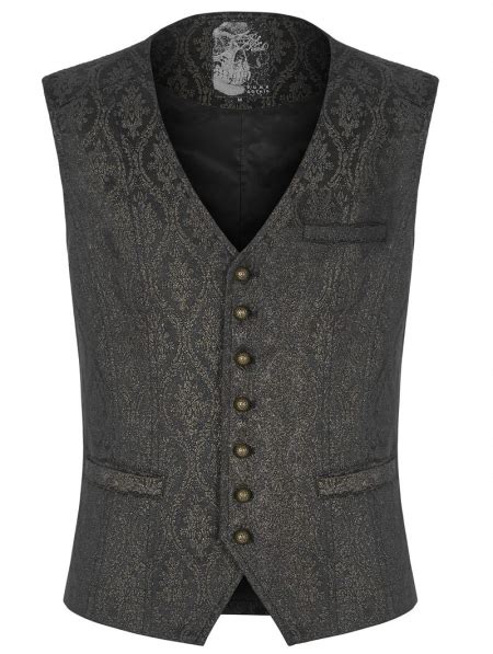 Gothic Retro Jacquard Vest For Men Devilnight Co Uk