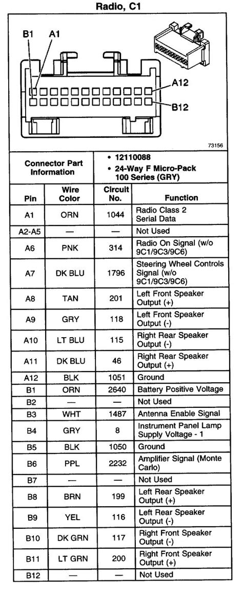 2005 Chevrolet Silverado Radio Wiring Diagram