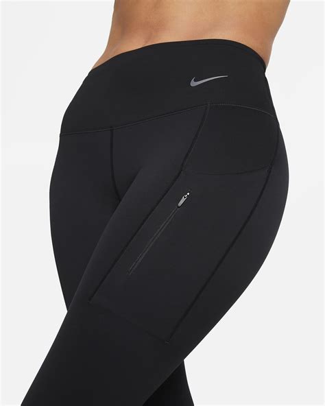 Nike Go Womens Firm Support Mid Rise Cropped Leggings With Pockets