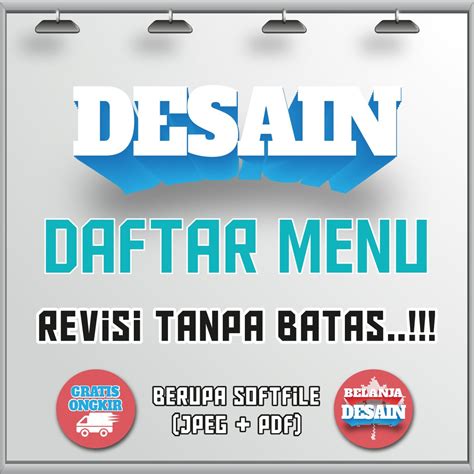 Jual JASA DESAIN DAFTAR MENU Revisi Tanpa Batas Shopee Indonesia