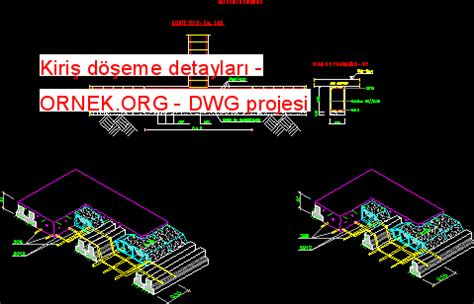 Kiriş döşeme detayları dwg projesi Autocad Projeler