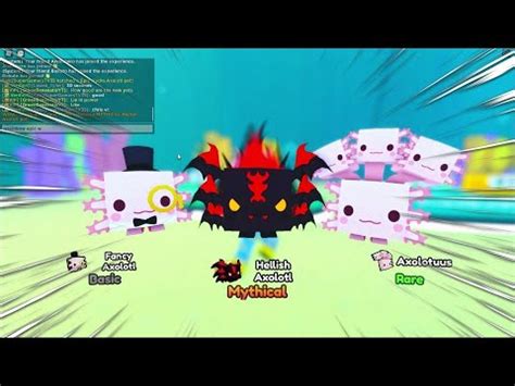 I Hatched A Mythical Hellish Axolotl In Pet Simulator X Youtube