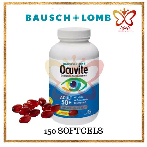 Bausch Lomb Ocuvite Adult 50 Eye Vitamin Mineral Supplement 150