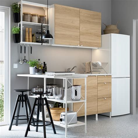 Enhet Corner Kitchen Whiteoak Effect Ikea