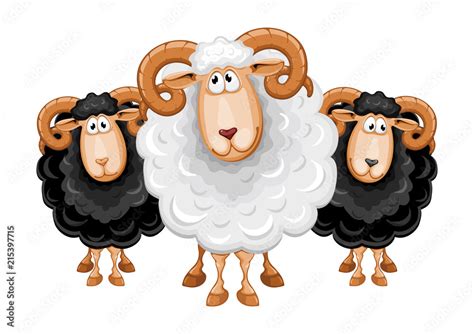 Cartoon sheep set Stock Vector | Adobe Stock