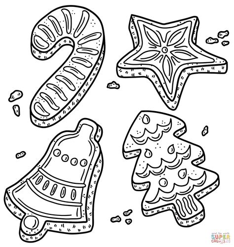 Christmas Cookies Coloring Page Free Printable Coloring Pages