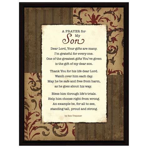 Prayer For My Son Wood Framed Art | Michaels