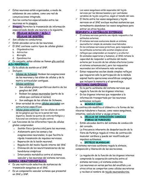 SOLUTION Histología de ROSS cap 12 TEJIDO NERVIOSO resumen Studypool