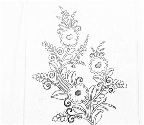 Floral Pattern Drawing at PaintingValley.com | Explore collection of ...