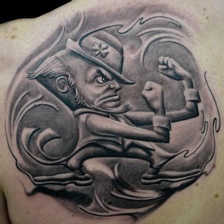 Black and Gray Fighting Irish Tattoo by Jose Perez Jr: TattooNOW