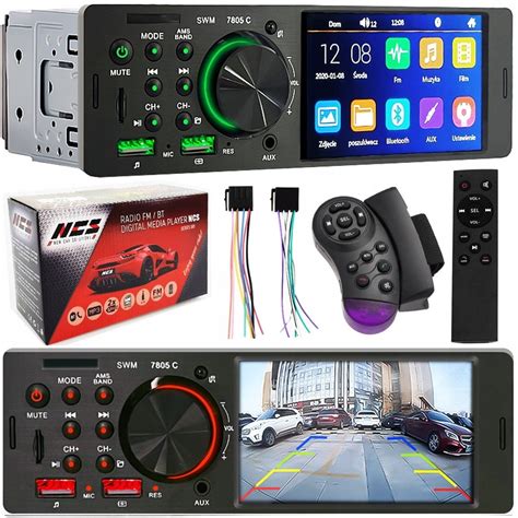 Radio Samochodowe 1DIN Ekran 4 1 USB Bluetooth SD NCS Motoryzacja