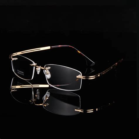 B Pure Titanium Glasses Frame Men Remless 2018 New High Quality Square