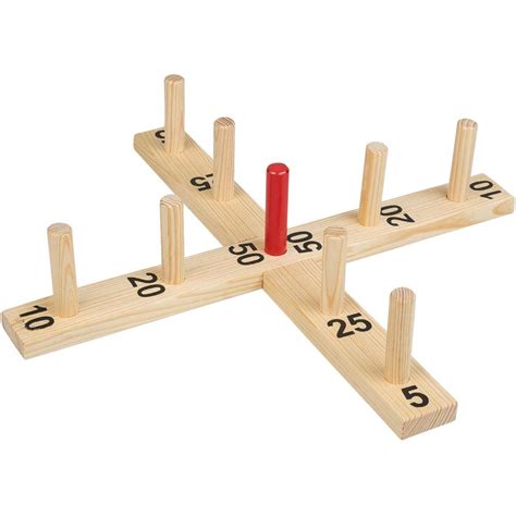 Idena Ringwurfspiel Aus Holz Mit Spielst Ben Ringen Aus