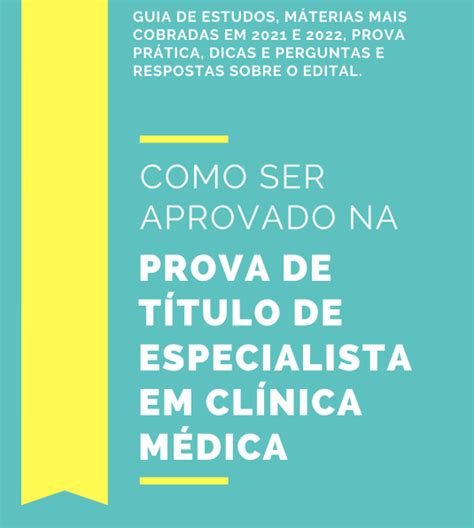 Como ser aprovado na prova de título de Clínica Médica José Renato