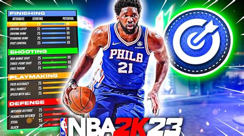 BEST 7 FT INSIDE OUT GLASS CLEANER BUILD IN NBA 2K23 JOEL EMBIID