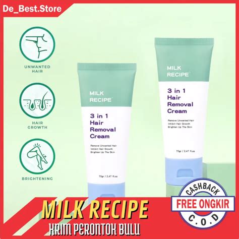 Milk Recipe 4 In 1 Hair Removal Cream Krim Perontok Bulu 4 In 1