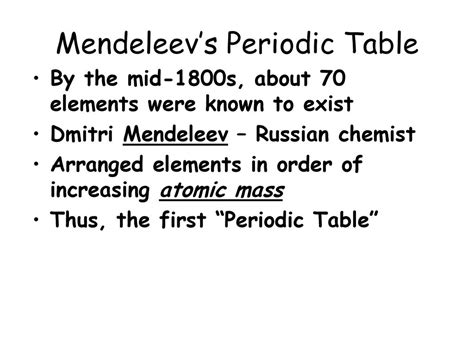 Chapter 5 The Periodic Table Ppt Download