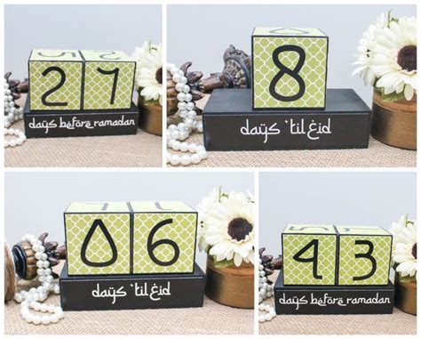 Countdown To Ramadan Days Til Eid Wooden Display Eid Countdown Wood