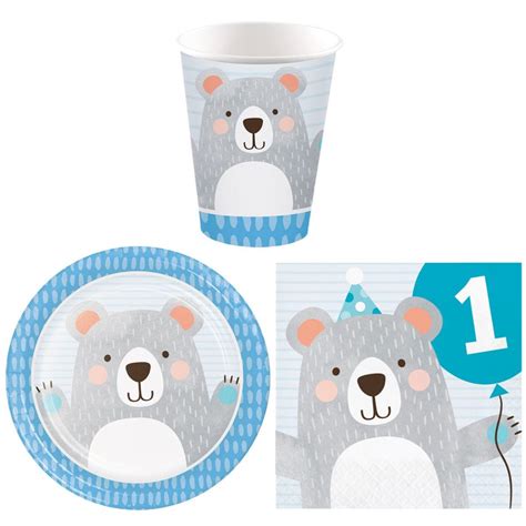 Birthday Bear Super Value Party Pack For 8 Party Delights