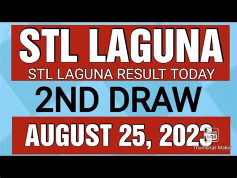 STL LAGUNA RESULT TODAY 2ND DRAW AUGUST 25, 2023 4PM - YouTube