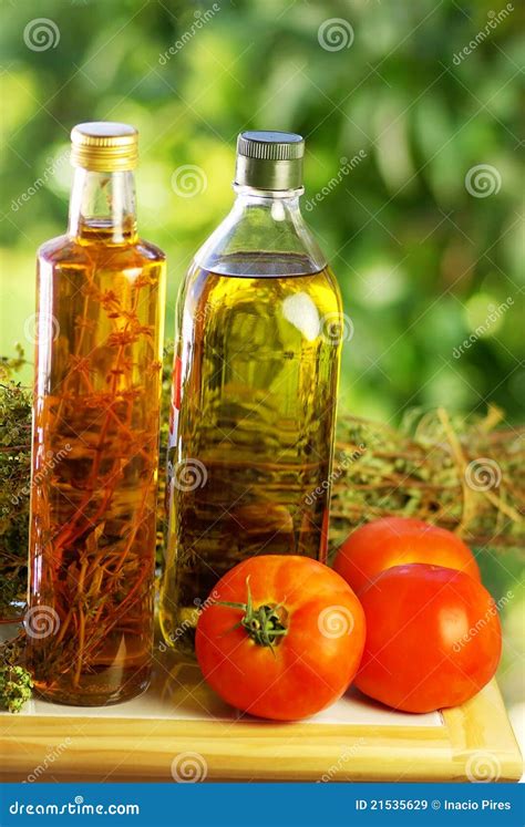 Olio Di Oliva Aceto Origano Immagine Stock Immagine Di Dieta