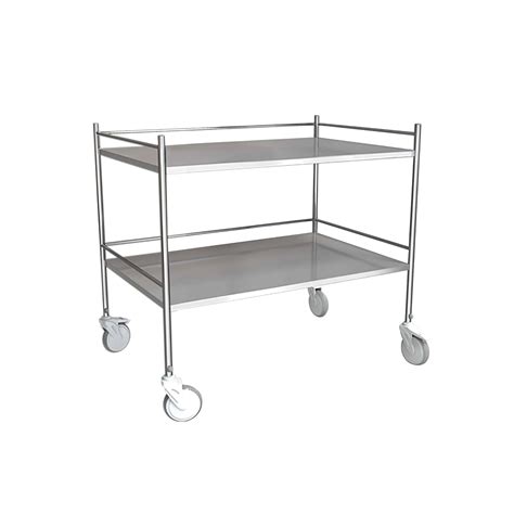 Hospital Instrument Trolley 3 Stainless Steel Railings Inspace