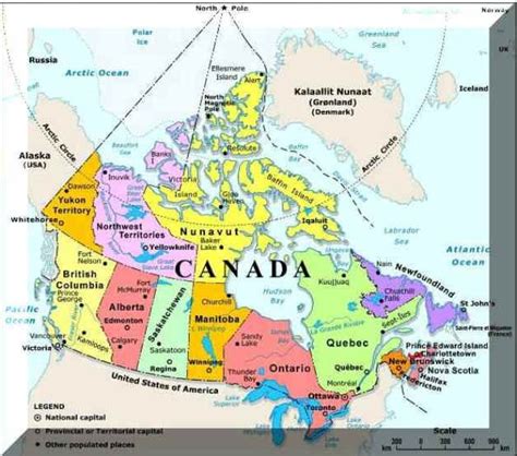 Provinces Of Canada Map And Capitals