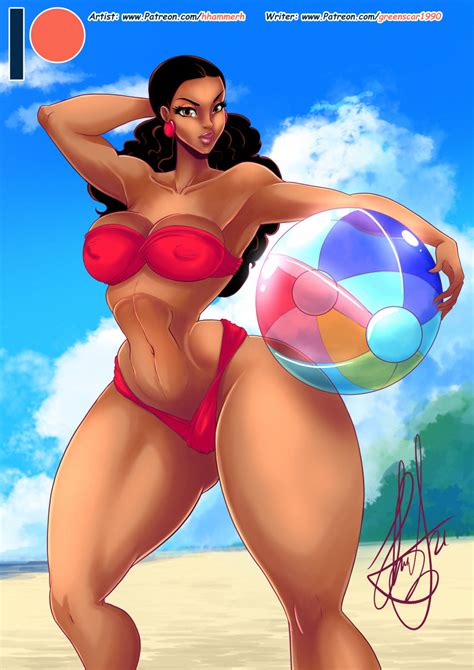 Rule 34 1girls Artist Signature Ass Beach Ball Big Ass Big Breasts Big Thighs Bikini Bikini