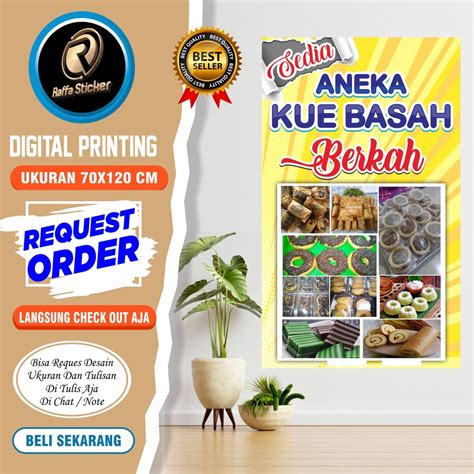 Jual Spanduk Banner Backdrop Aneka Kue Basah Spanduk Aneka Kue Basah