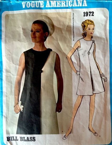 Vintage Vogue Americana Bill Blass Dress Sewing Pattern