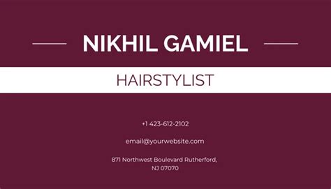 Style Savvy Modern Design Hair Salon Business Card - Venngage